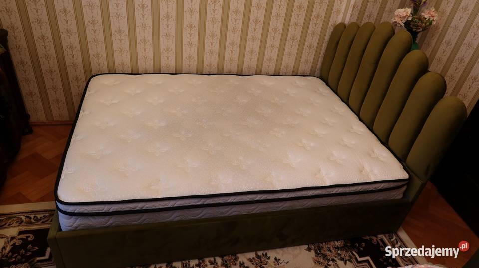 ŁÓŻKO TAPICEROWANE 140x200 Pojemnik Materac 9 Ziębice