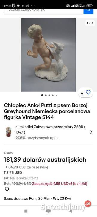 VINTAGE WALLENDORF NIEMCY PORCELANOWA FIGURKA Pabianice