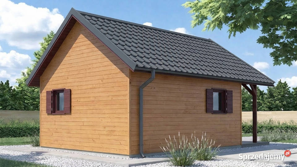 Drewniany domek całoroczny letniskowy 5m8m 1520 Korczyna
