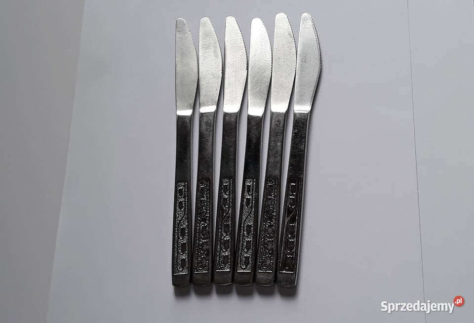 Noże obiadowe 1 KONWALIE Gerlach sztućce PRL Dąbrowa Górnicza