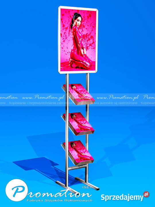 Stojak reklamowy na plakat A2 z kieszeniami na dolnośląskie