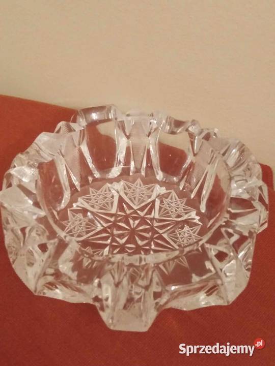 Duża Popielnica Kryształowa Bolesław PRL Porcelana i szkło Wałbrzych