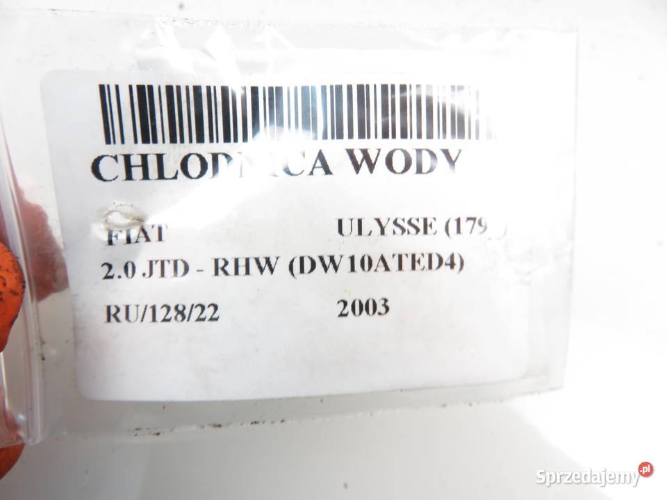 CHŁODNICA WODY FIAT ULYSSE 20 JTD 9641728380