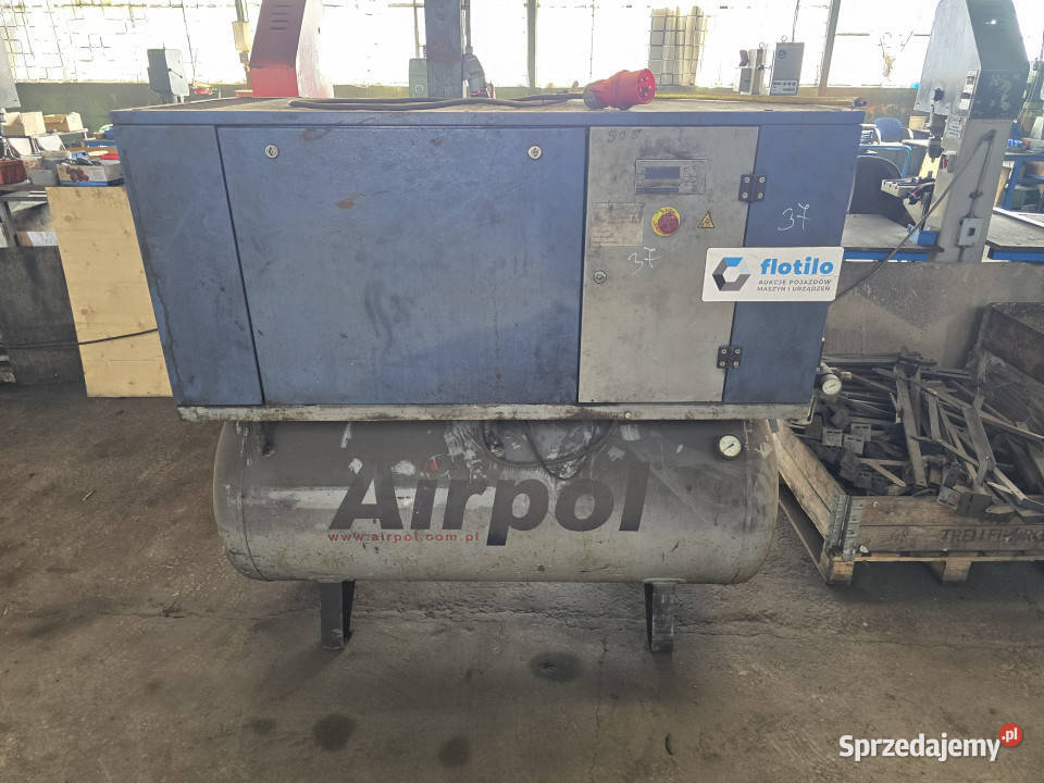Kompresor śrubowy AIRPOL K7 z butlą 400 L cichy Biskupice sprzedam