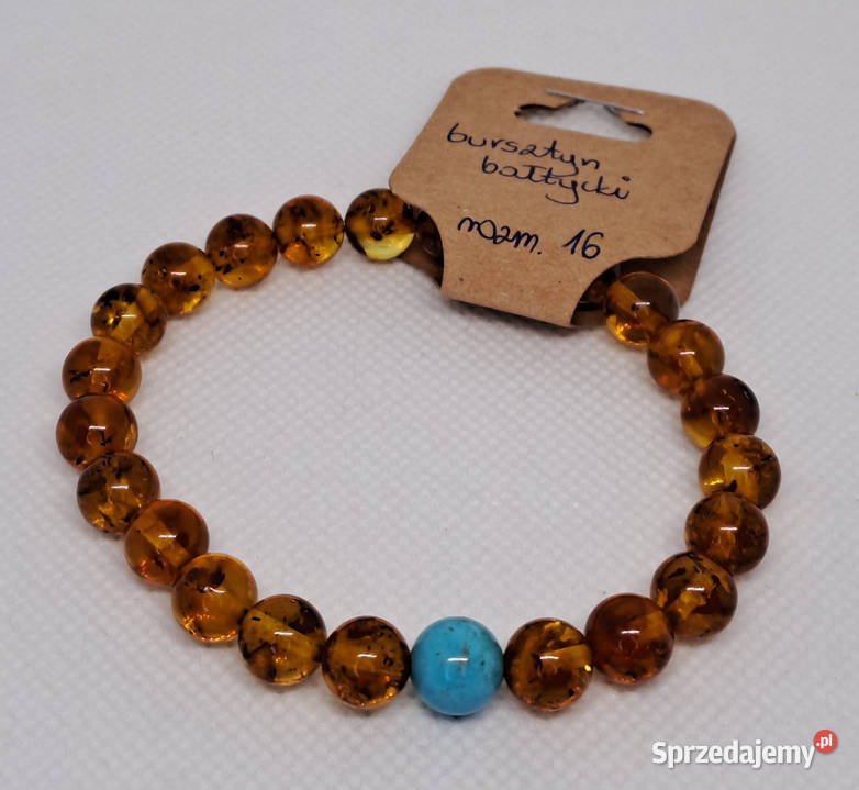 Bransoletka z bursztynu bursztyn bałtycki kulka Warszawa sprzedam