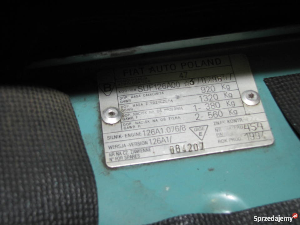 Fiat 126P FL 1994 oryginał czarne tablice 126 Kraków