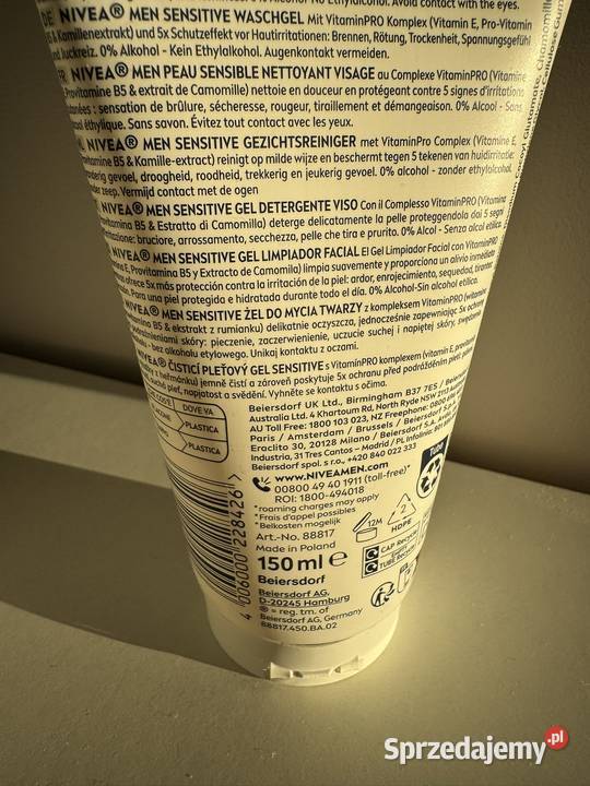 Zestaw XXL Nivea Men Sensitive do twarzy żel do wielkopolskie Poznań