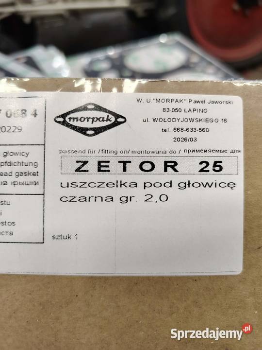 uszczelka pod głowice Zetor 25ka Kościan sprzedam