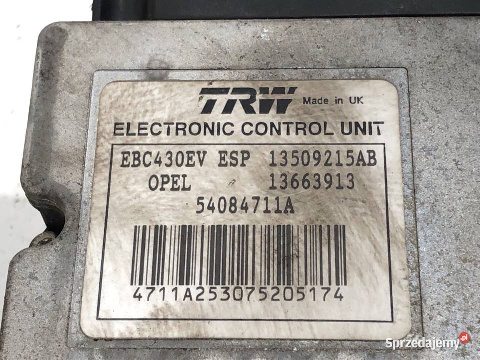 POMPA ABS OPEL SIGNUM 09191497 30 177 0308