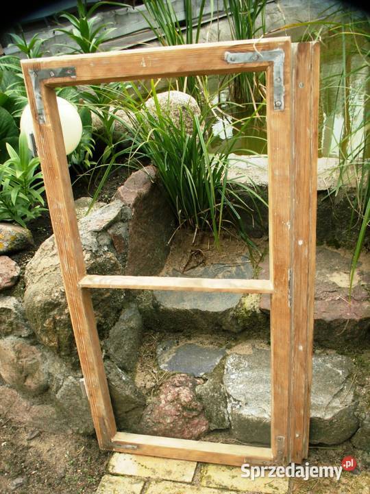 Stare okno rama retro loft lustro zdjęcia 58x101