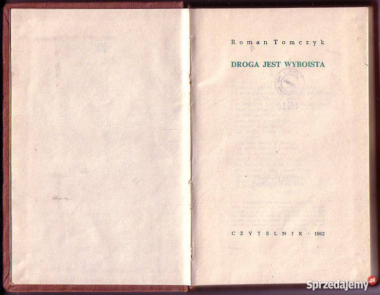 8223 DROGA JEST WYBOISTA ROMAN TOMCZYK Proza i poezja małopolskie Czyrna sprzedam