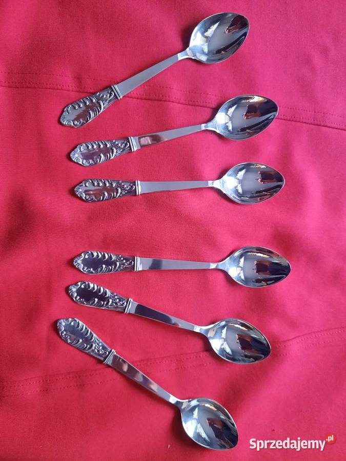 Łyżeczki posrebrzane deserowe do herbaty PRL 6 Antyki, Sztuka, Kolekcje Świnoujście