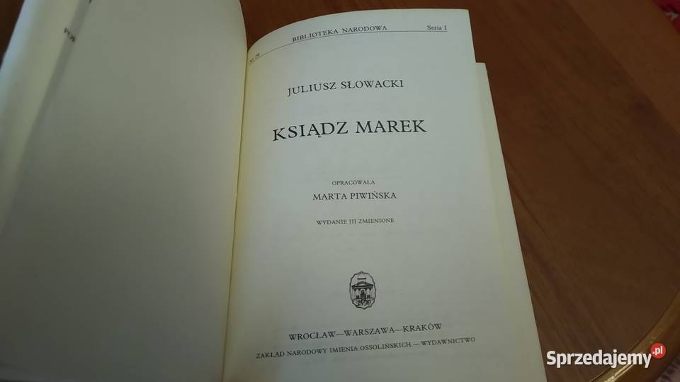 Ksiądz Marek Juliusz Słowacki Biblioteka pomorskie Gdańsk sprzedam