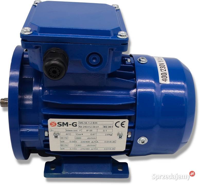 SILNIK Elektryczny Z KOŁNIERZEM 009kW 230V 2800 Solec Kujawski