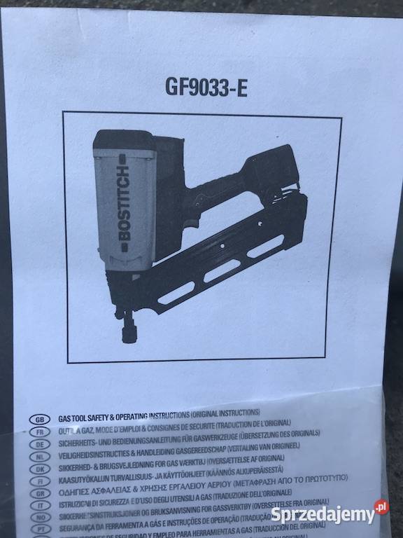 GWOŹDZIARKA GAZOWA STANLEY BOSTITCH GF9033E