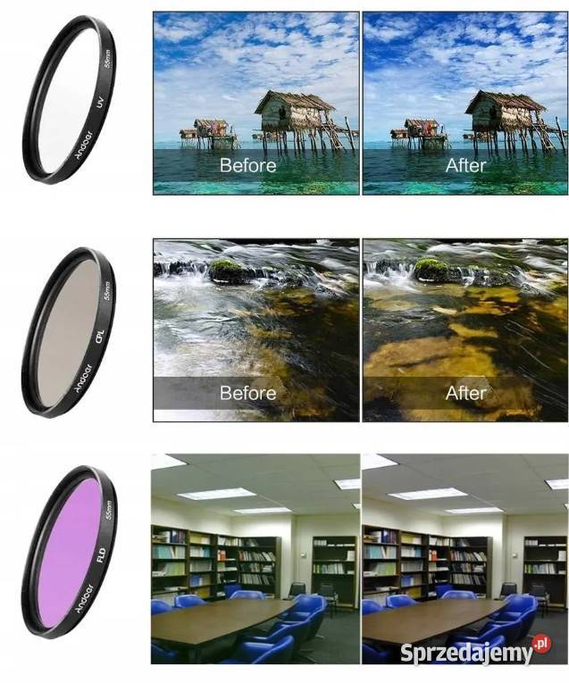Filtry fotograficzne CPL FLD UV Star 4 6 8 82 mm Warszawa sprzedam