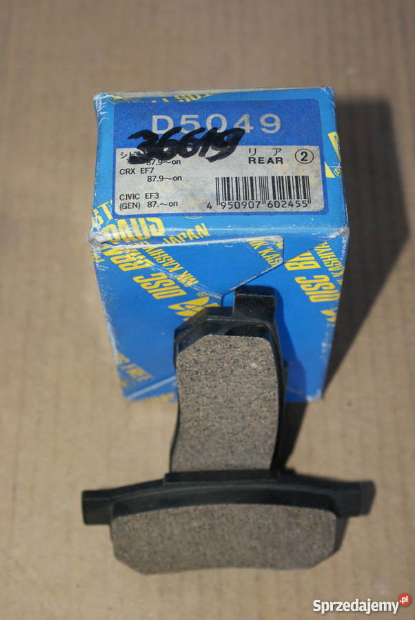 36619 ABS KLOCKI HAMULC HONDA ACCORD 8690 TYŁ osobowe