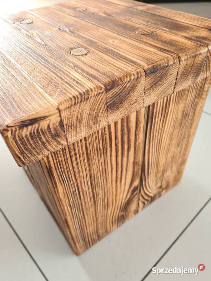 Rustykalny stolik kawowy stojak Dębica