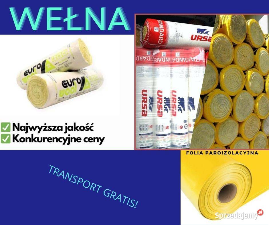 Wełna mineralna 5 10 15 20 z transportem Kiedrowice sprzedam