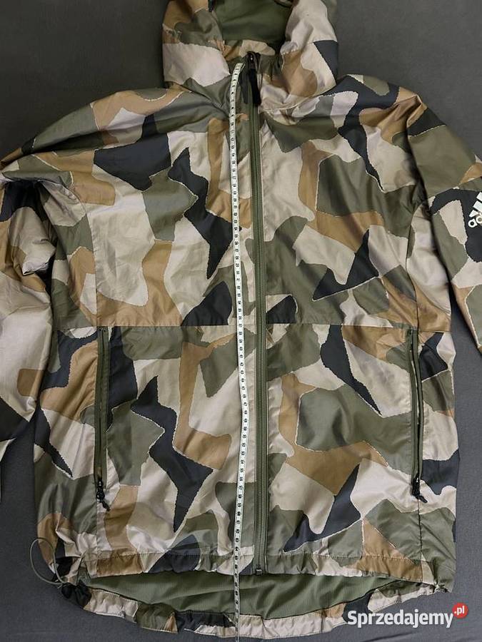 Kurtka z kapturem wiatrówka Adidas parka moro Płock