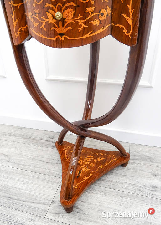 Drewniana KOMODA na splecionych giętych nóżkach 46cm Kalisz