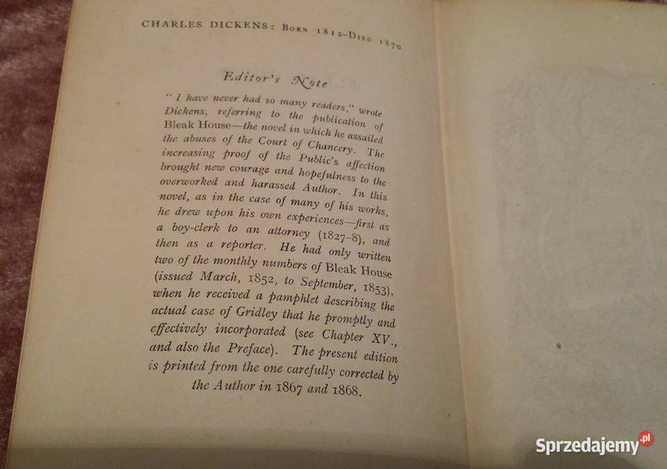 Ksiązka Charles Dickens Bleak House język Kraków