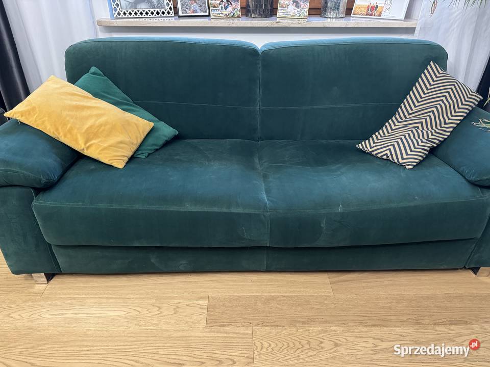 Sofa wypoczynek zielony kpl