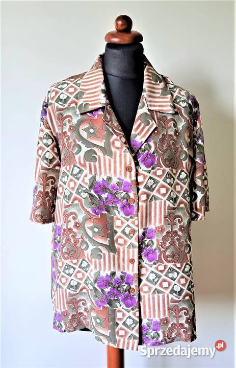 Piękna luźna koszula bluzka vintage patchwork Kraków
