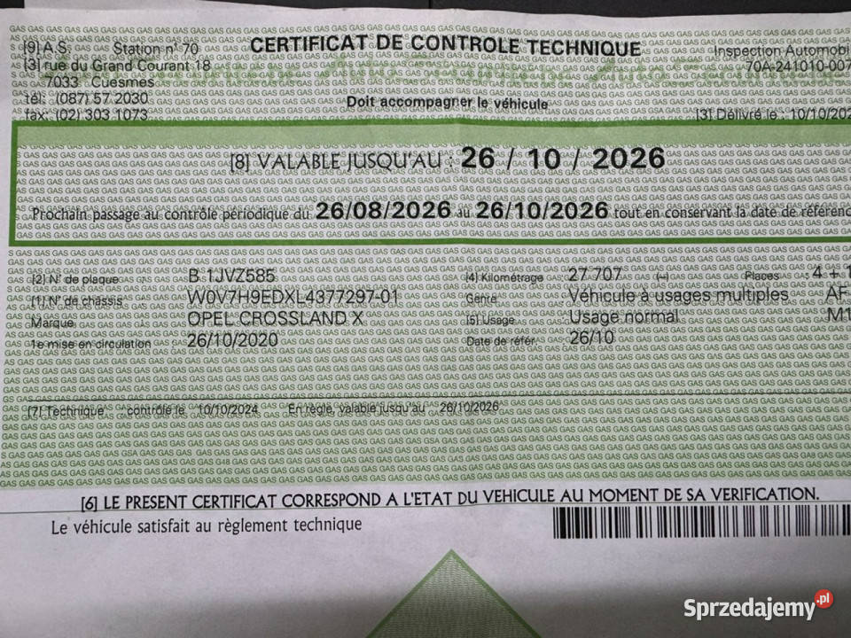 Opel Crossland X Pisemna Gwarancja 12 miesięcy wielofunkcyjna kierownica Konin