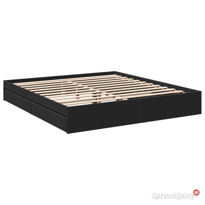 Rama łóżka z szufladami czarna 180x200 WM3280637 28cm Warszawa
