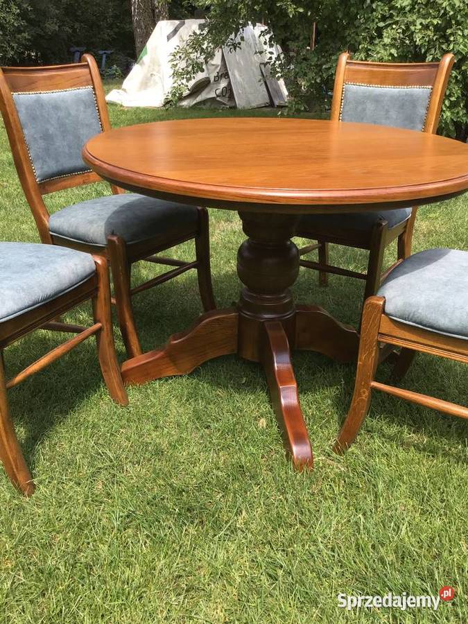 Przepiękny stary stół plus krzesła renowacji Wieruszów