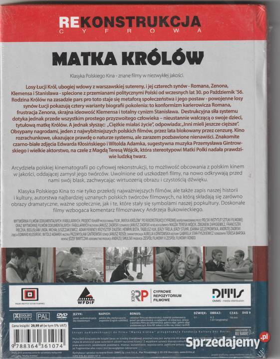 MATKA KRÓLÓW Zbigniew Zapasiewicz DVD mazowieckie Pruszków