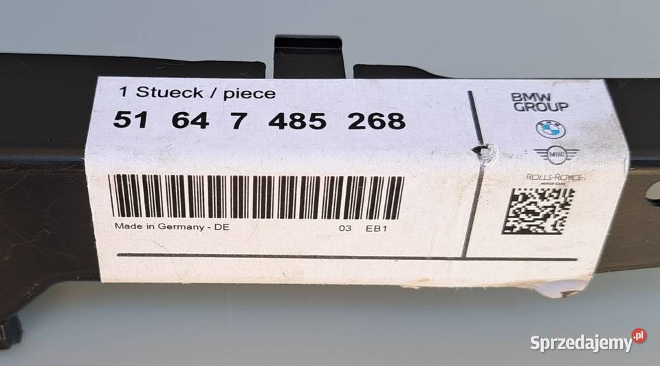 Uszczelka Listwa Chłodnicy Górna BMW F40 F44 dolnośląskie Mielęcin