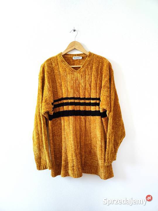 Musztardowy sweter Vintage 42 44 Odzież damska Jasło sprzedam