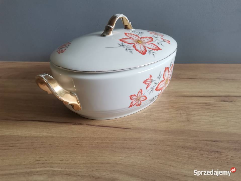 Stara przedwojenna unikatowa waza porcelana Art