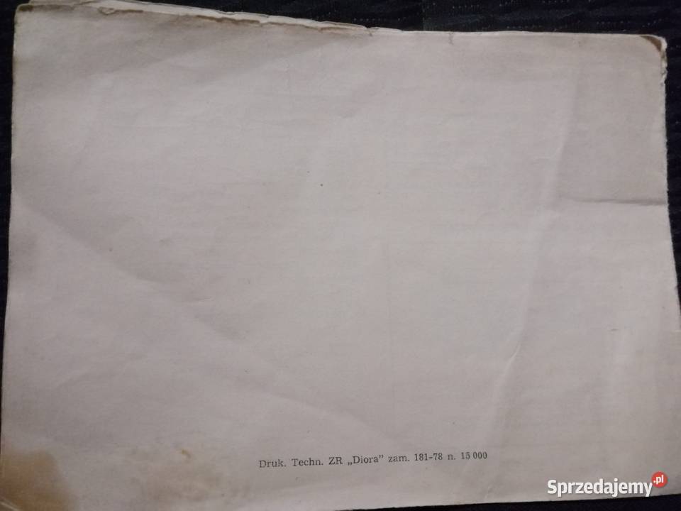 Instrukcja obsługi radia samochodowego Unitra Pozostałe Kraków