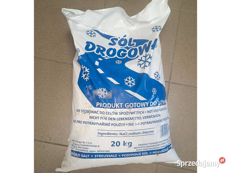 Sól drogowa paleta 1000 worki 20 Włocławek sprzedam