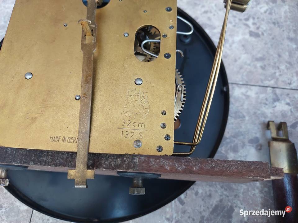 Stary zegar ścienny FHS Hermle mały sprawny film pomorskie Tczew