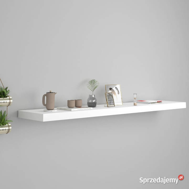 Półka ścienna biała 120x235x38 MDF WM323820 Warszawa