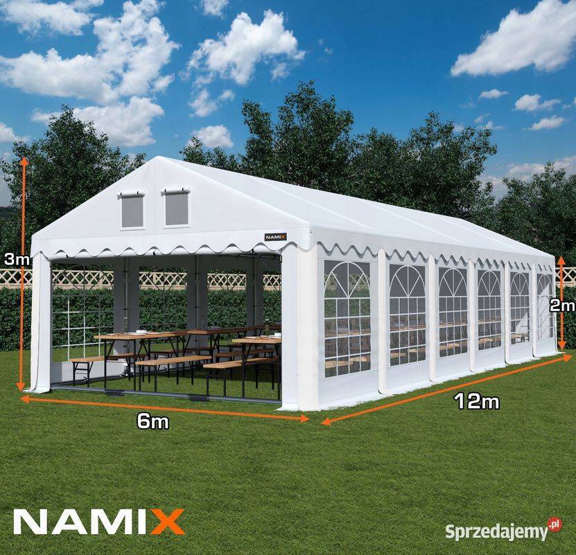Namiot ROYAL 6x12 ogrodowy imprezowy garaż Jabłonna