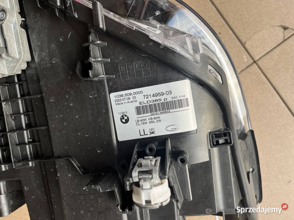 BMW 5 g30 lampa led USA KANADA lewa kierowca Rok produkcji 2018 Lampy przednie Lublin