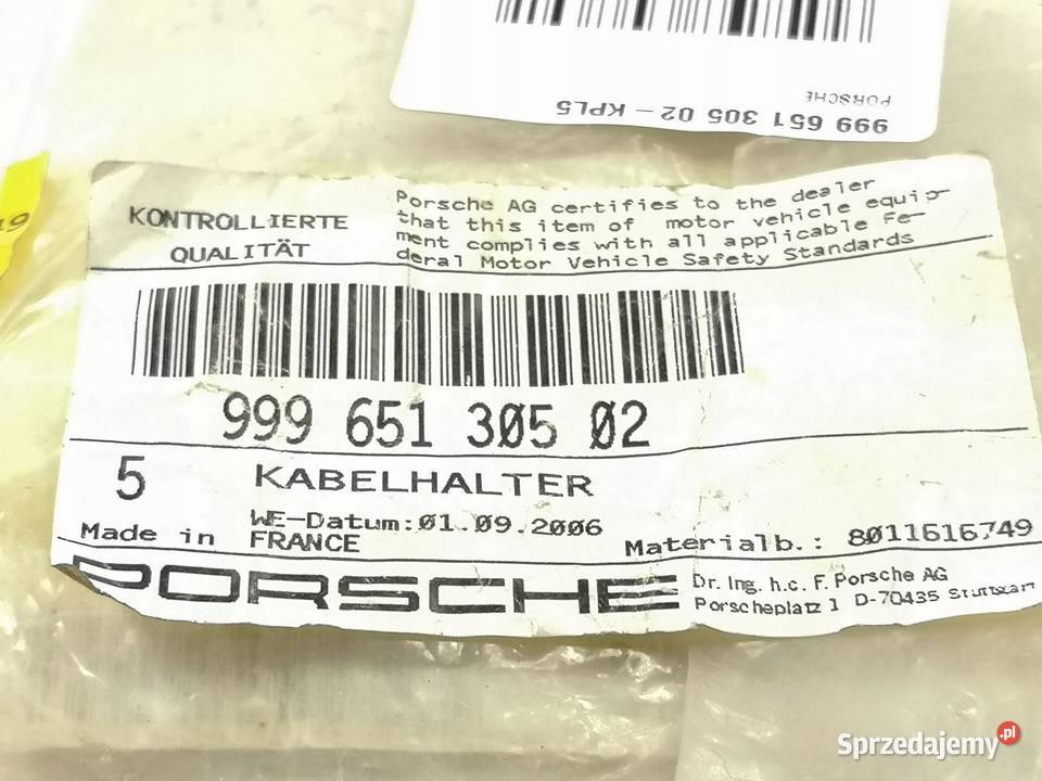UCHWYT PRZEWODY CHŁODNICY WODY PORSCHE 911 9805