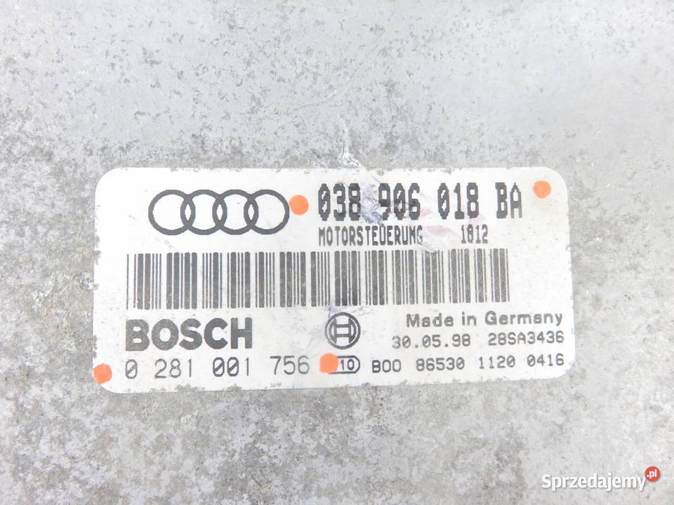 STEROWNIK AUDI A3 8L 19 TDI 038906018BA