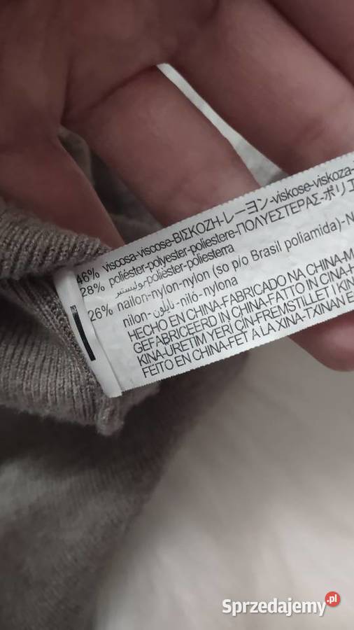 Sweter tunika beżowy ZARA S Olkusz