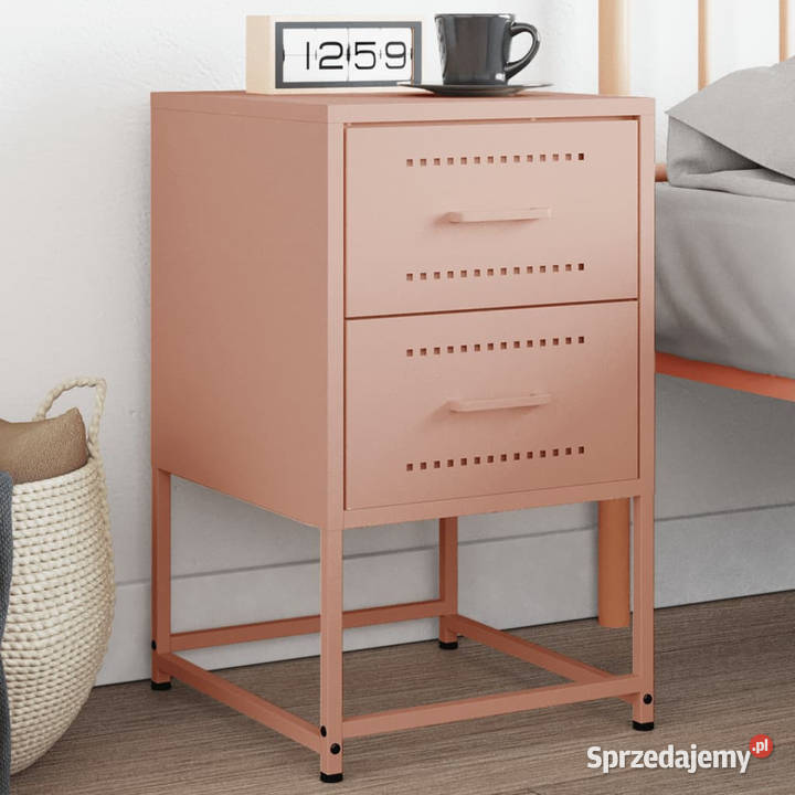 Szafka nocna różowa 36x39x605 stal WM846460