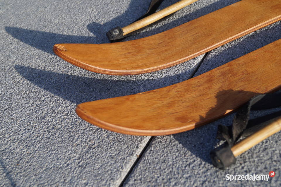 Stare narty dziecięce 100 kijki w komplecie podkarpackie Pruchnik