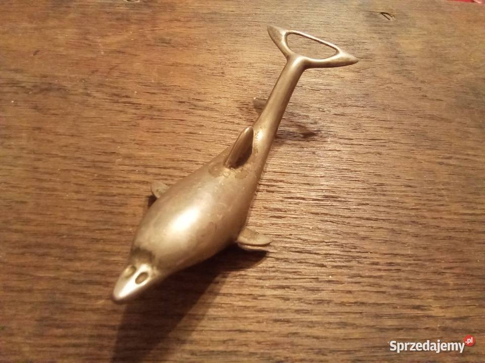 Stary otwieracz do butelek metalowy delfin PRL Antyki, Sztuka, Kolekcje Warszawa