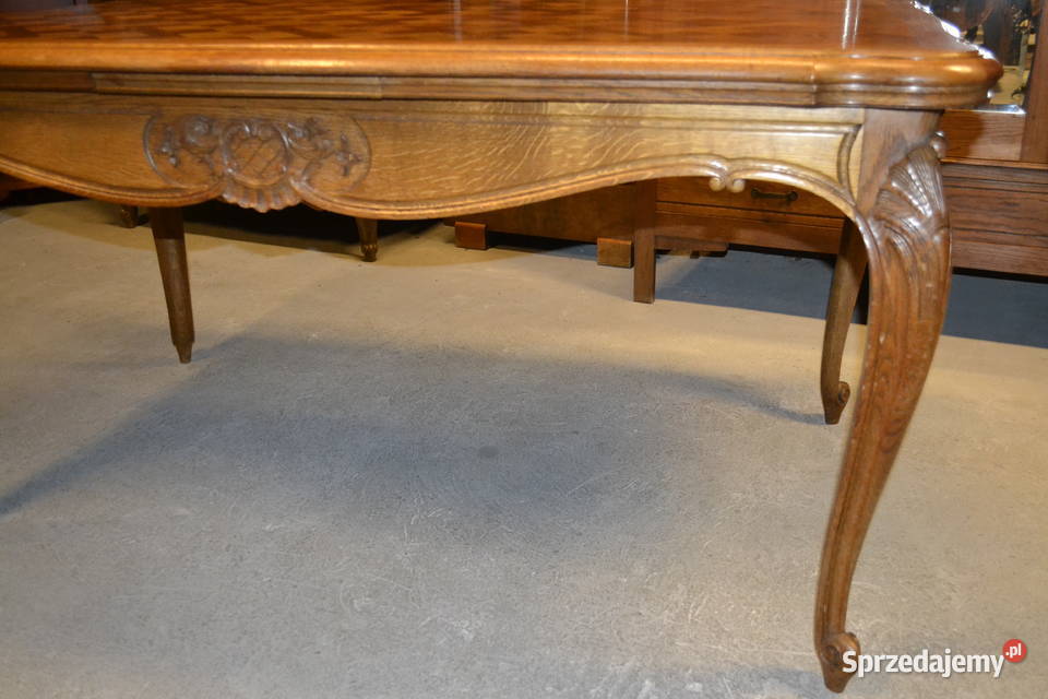 stół ludwikowski snycerka dąb