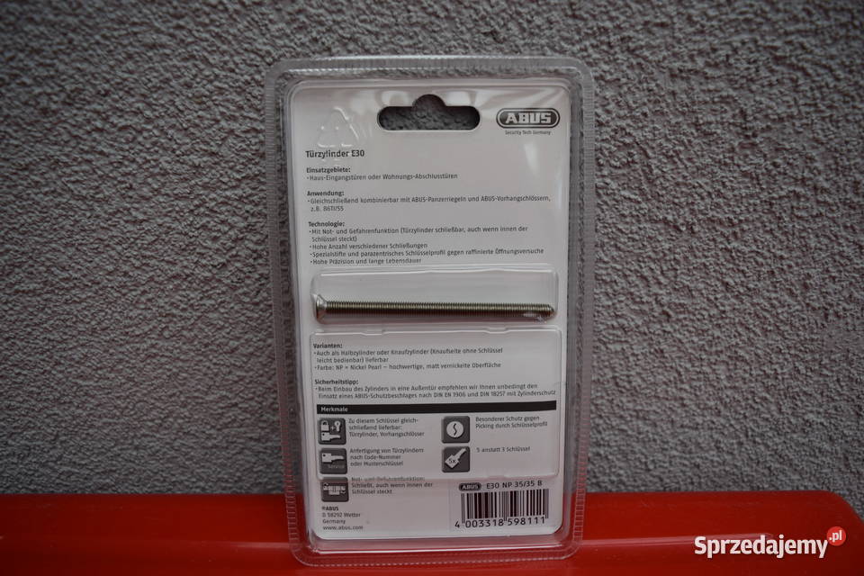 Wkładka Oryginalna Niemiecka do Drzwi ABUS warmińsko-mazurskie Olsztyn