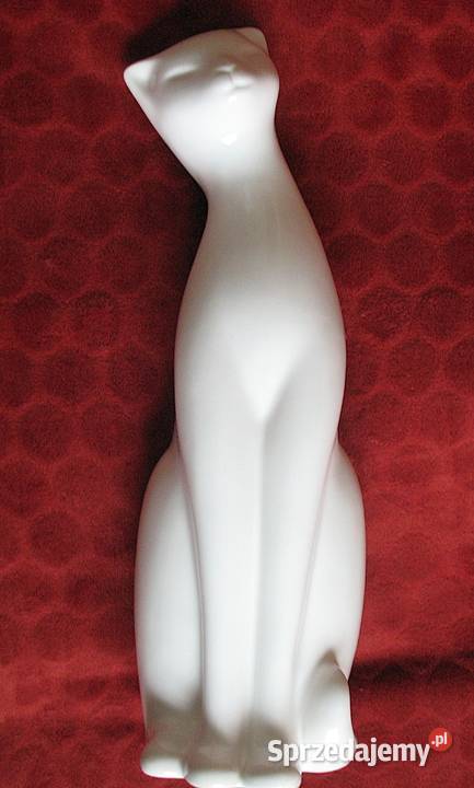 Kot duża figurka porcelana 48 i 41 Figurki i rzeźby Siedlce sprzedam